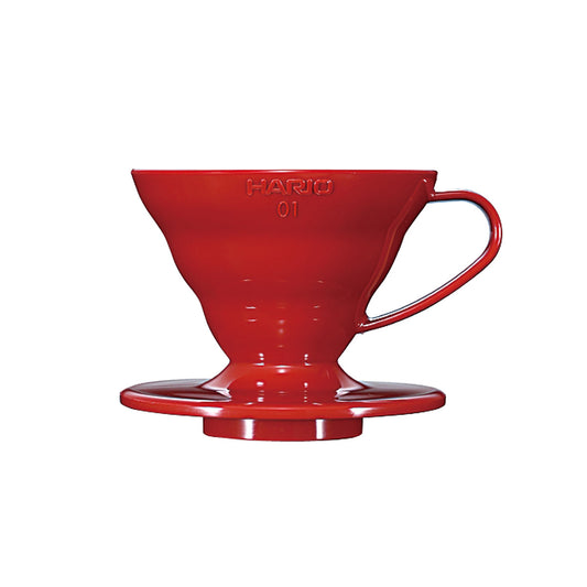 Пуровер Hario V60 02 червоний пластиковий для заварювання кави на 1-4 чашки