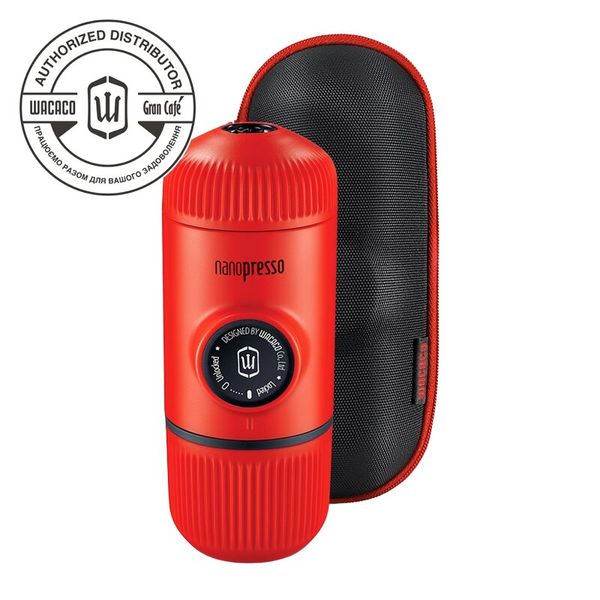 Nanopresso Elements Lava Red від WACACO® Портативна еспресо машина Нанопрессо світло-червоний + чохол WA-12 фото