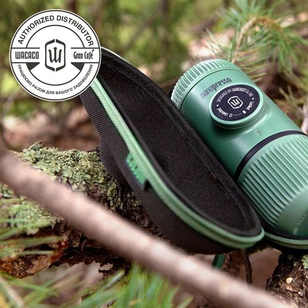 WACACO Nanopresso Elements Moss Green + Case Портативна еспресо машина Нанопрессо темно-зелений + чохол WA-13 фото