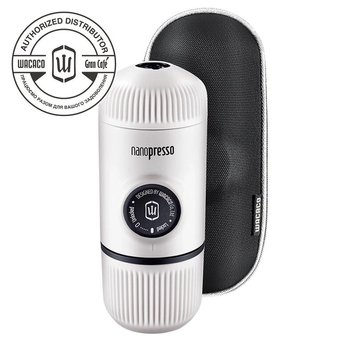 Nanopresso Elements Chill White від WACACO® Портативна еспресо машина Нанопрессо холодний білий + чохол WA-14 фото