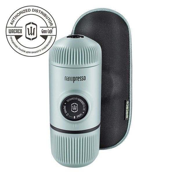 Nanopresso Elements Arctic Blue від WACACO®" Портативна еспресо машина Нанопрессо арктичний синій + чохол WA-15 фото