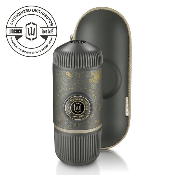 WACACO Nanopresso Dark Souls Grey + Case Портативна еспресо машина Нанопрессо Сіра Темні Душі + чохол WA-16 фото