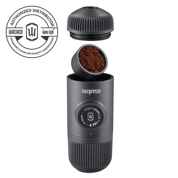 Nanopresso Grey від WACACO® Портативна еспресо машина Нанопрессо сірий + чохол WA-04 фото