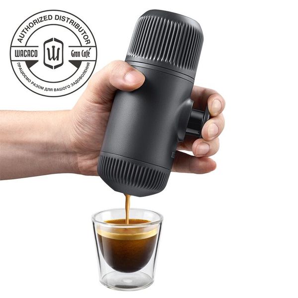 Nanopresso Grey від WACACO® Портативна еспресо машина Нанопрессо сірий + чохол WA-04 фото