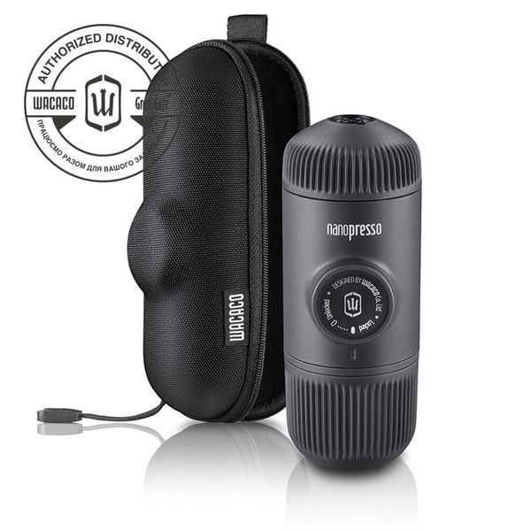 WACACO Nanopresso Grey + Case Портативна еспресо машина Нанопрессо сіра + чохол WA-04 фото